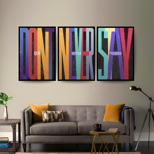 Zero Quit Zone Wall Art Set