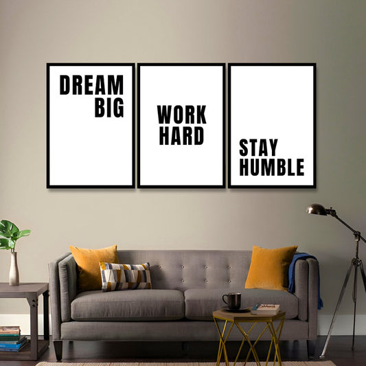 Dream Big Work Hard Stay Humble Wall Art