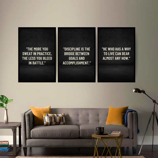 Relentless Mindset Trilogy Wall Art