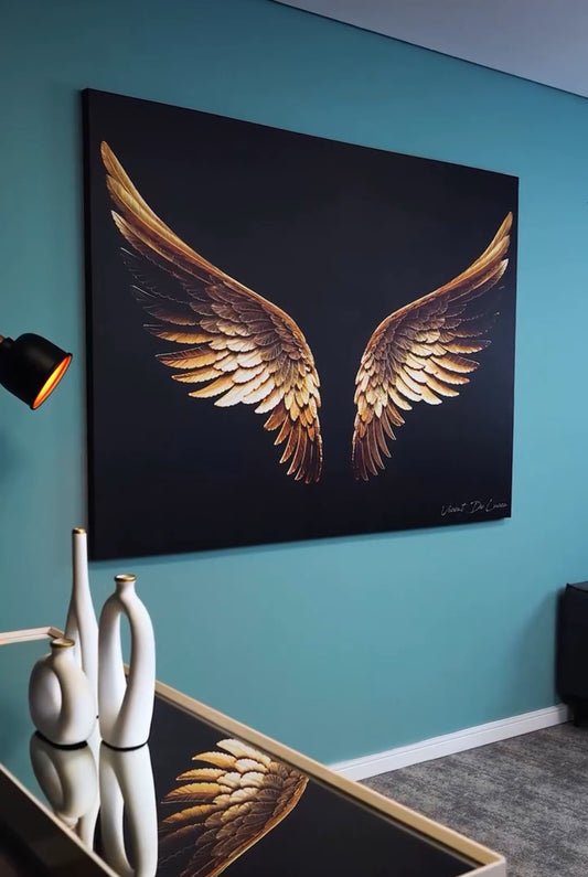 Golden Wings Art | Single Wall Art