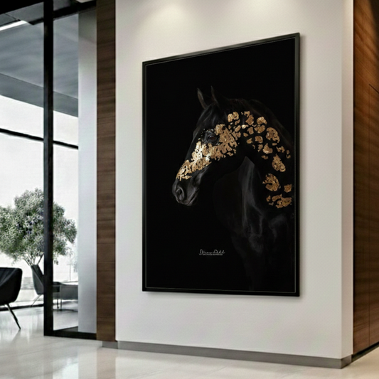 Horse Gold Leaf Wall Art